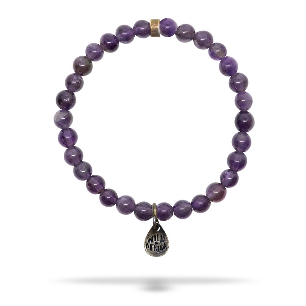 Zambian Amethyst Beaded Bracelet