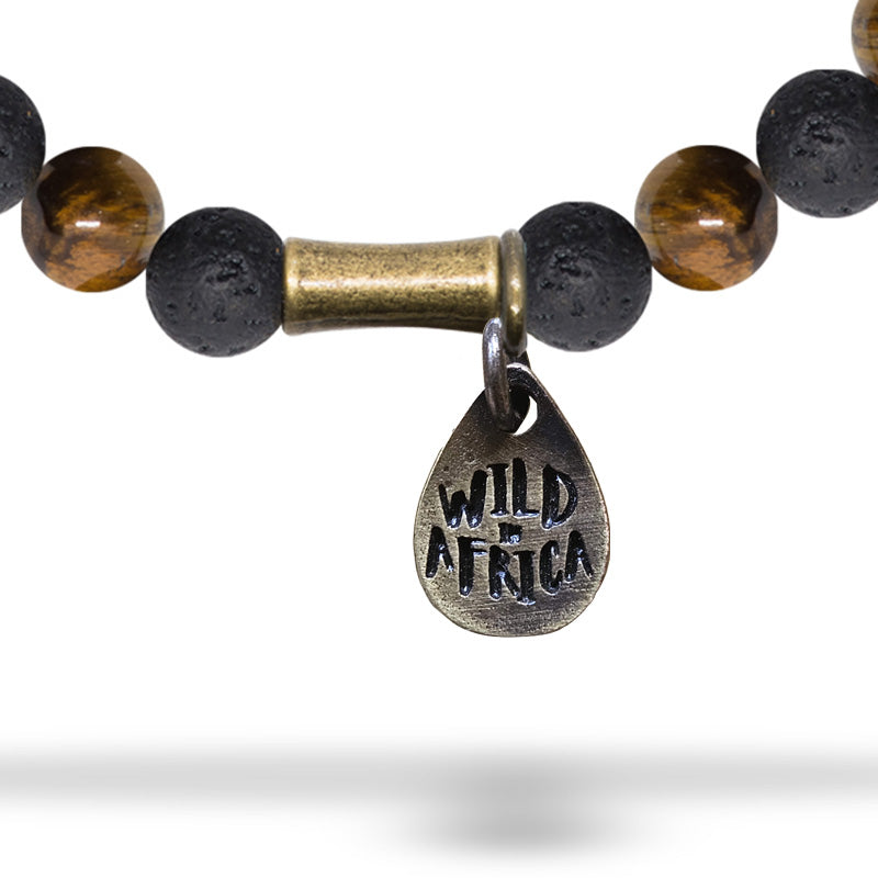 Indonesian Lava & Tiger Eye Bracelet