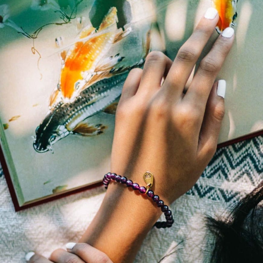 Zambian Amethyst Beaded Bracelet