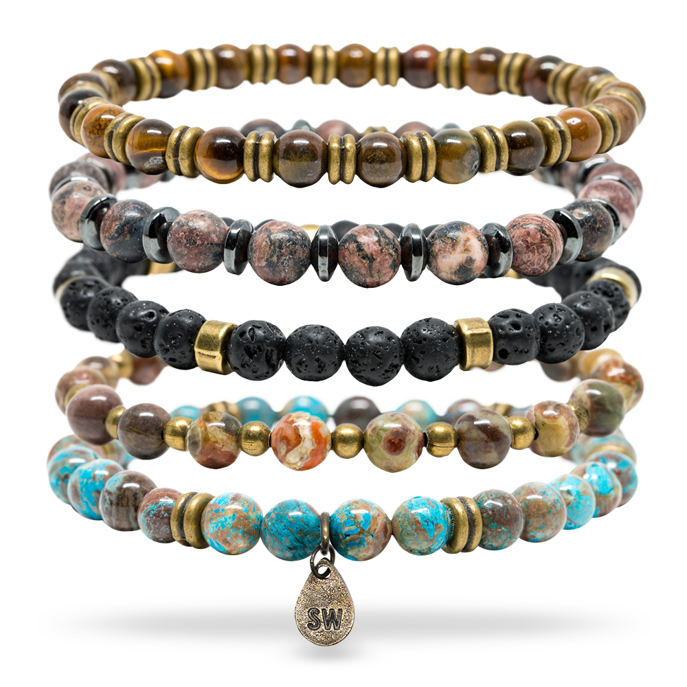 African Big 5 Bracelet Stack