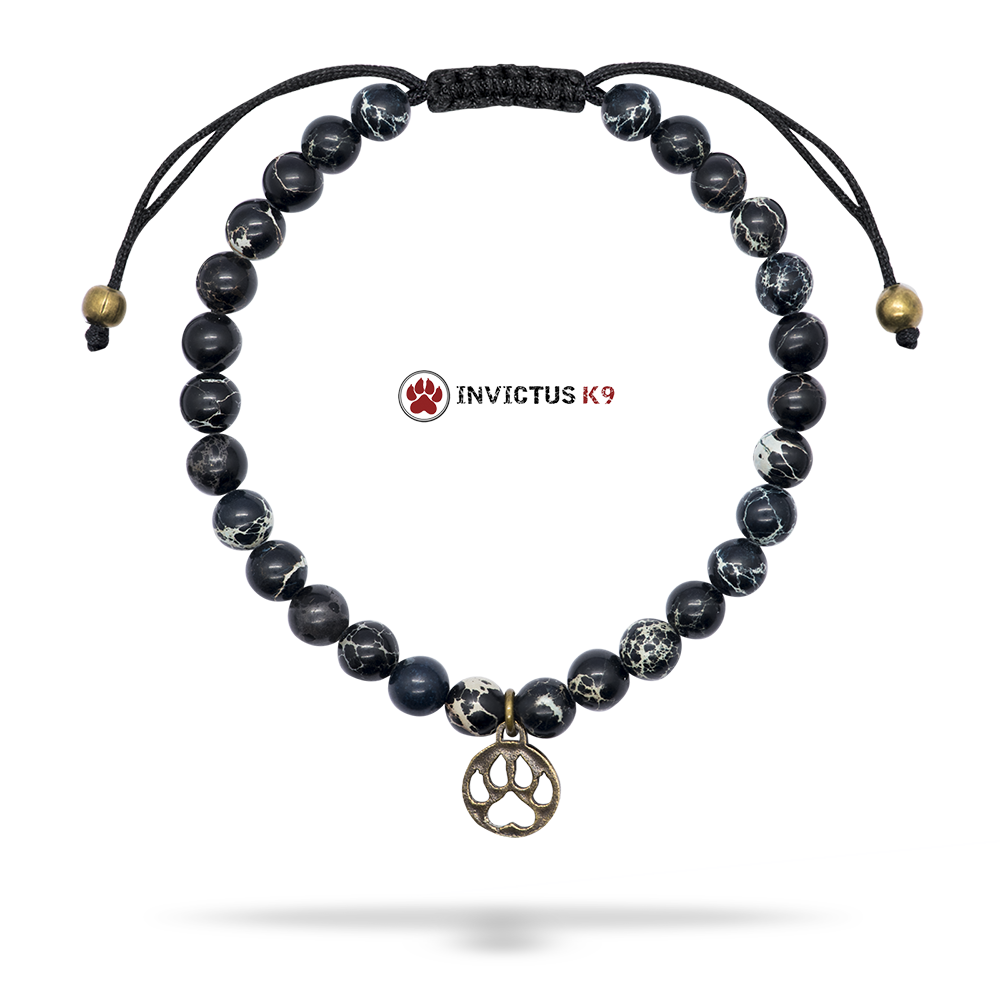 black tourmaline bracelet with peace