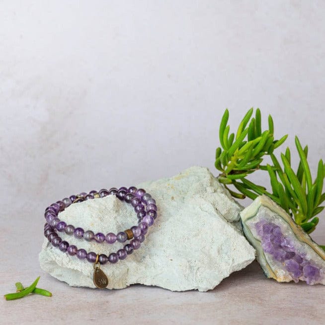 Zambian Amethyst Beaded Bracelet