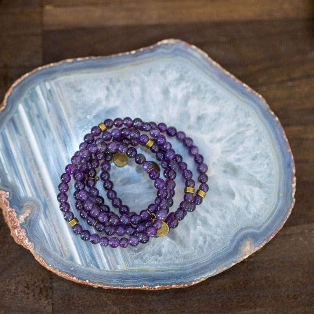 Zambian Amethyst Beaded Bracelet