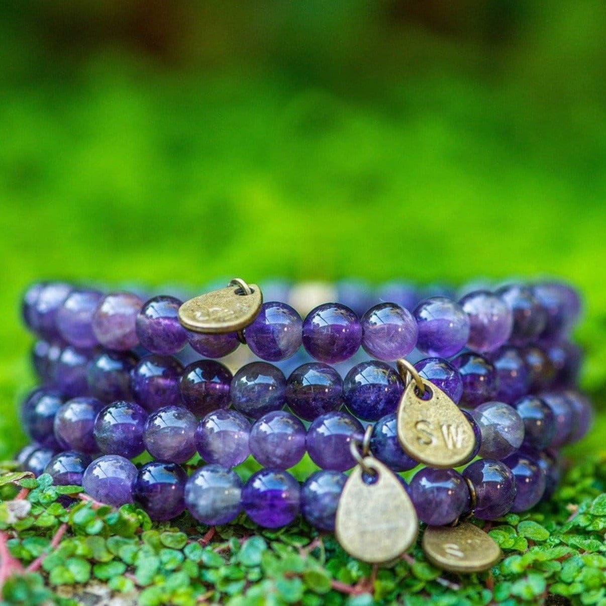 Zambian Amethyst Beaded Bracelet