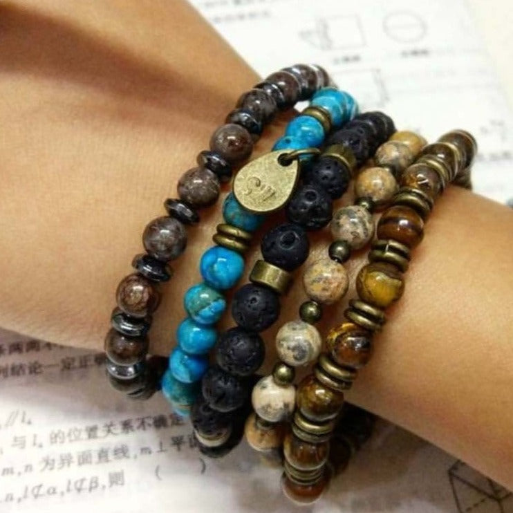 African Big 5 Bracelet Stack