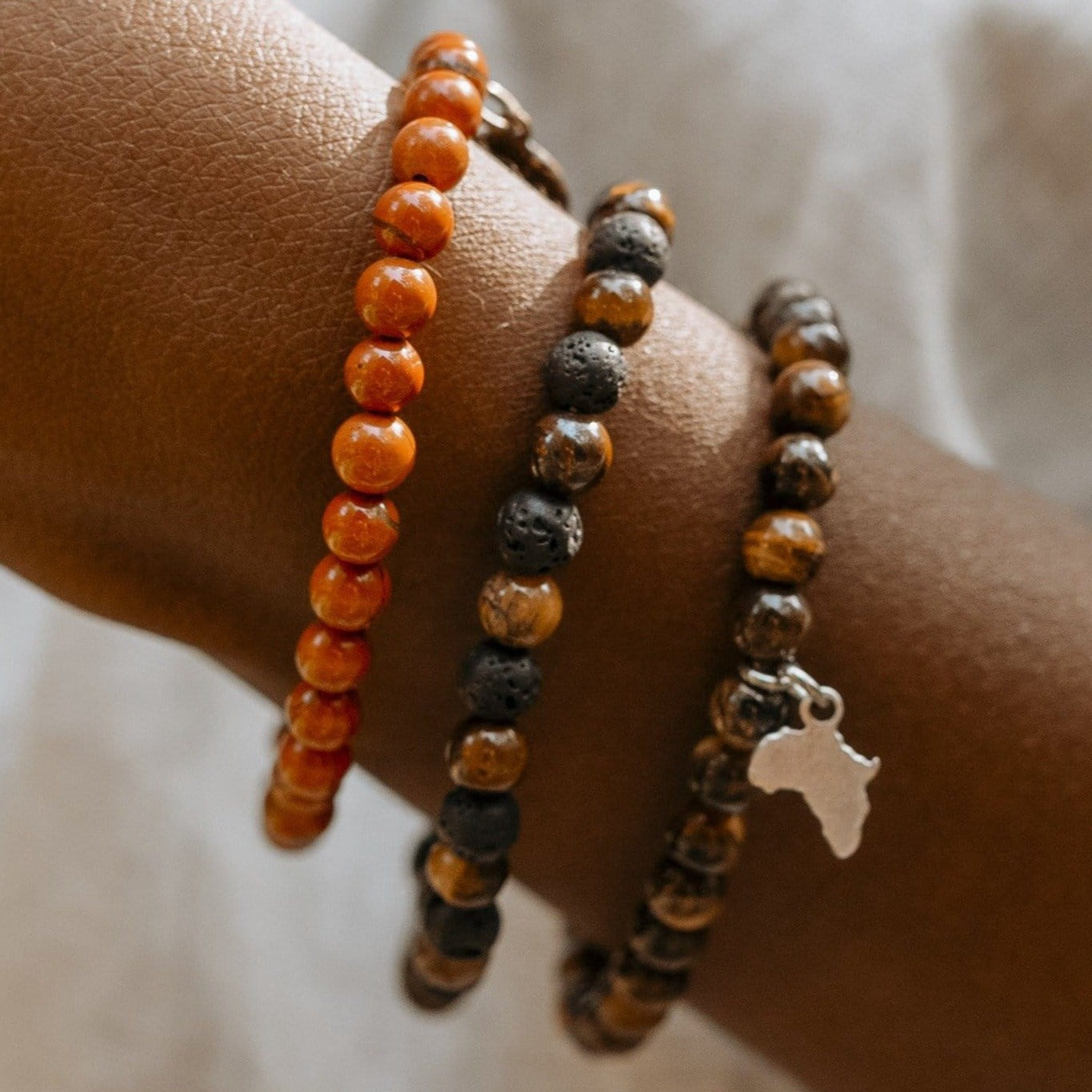 Lava and Tiger Eye Bracelet - Wild In Africa