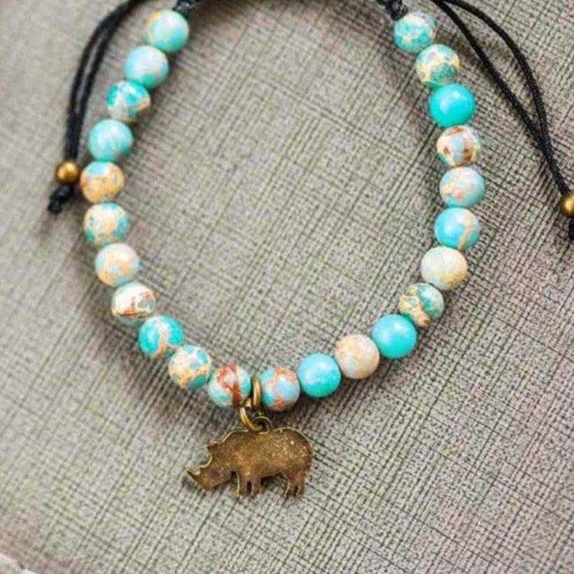Rhino Rescue Project - Blue Imperial Jasper Bracelet