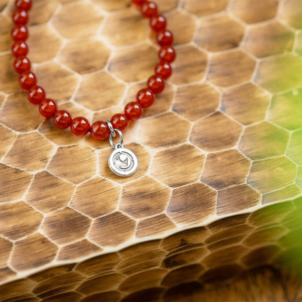 Saving The Survivors - Orange Agate Beaded Adjustable Bracelet