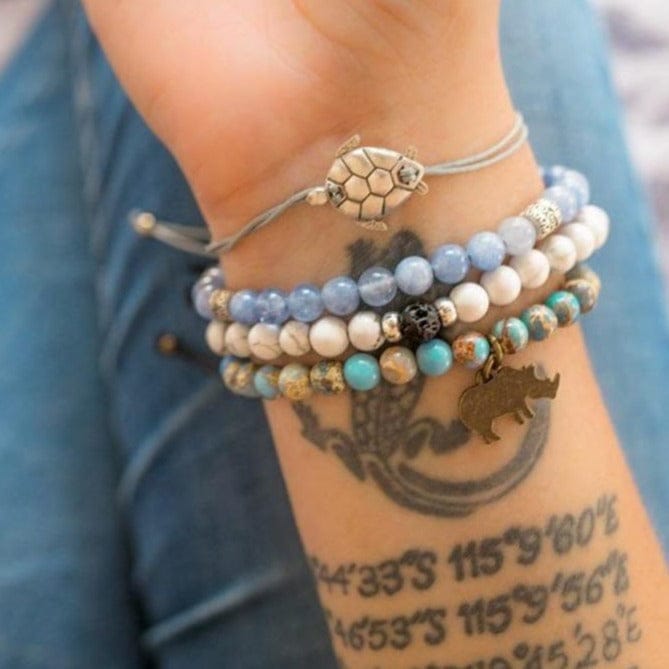 Rhino Rescue Project - Blue Imperial Jasper Bracelet