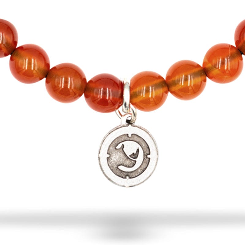 Saving The Survivors - Orange Agate Beaded Adjustable Bracelet