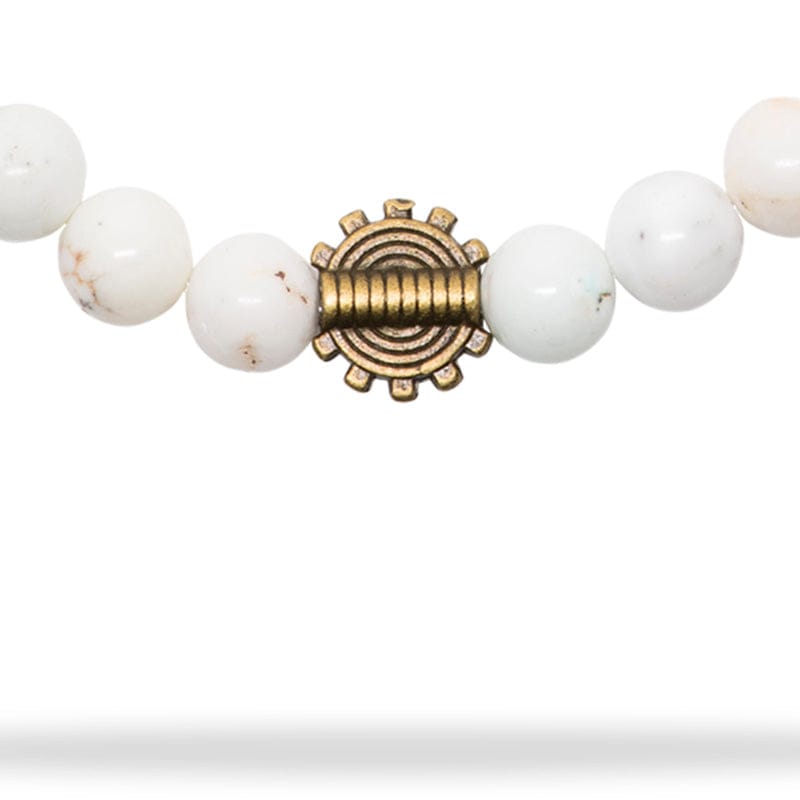 White Turquoise & Baoulé Charm Bracelet