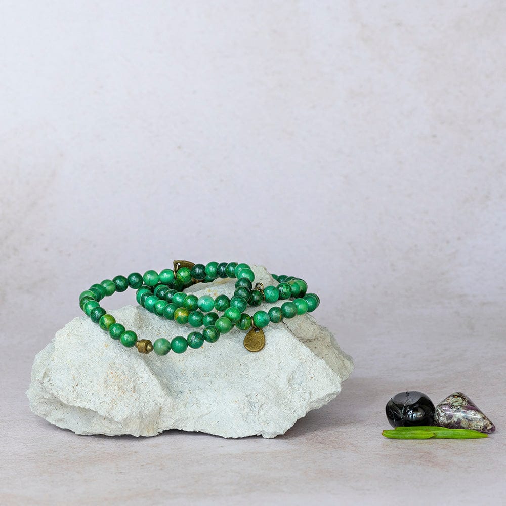 Beaded African Jade Bracelet