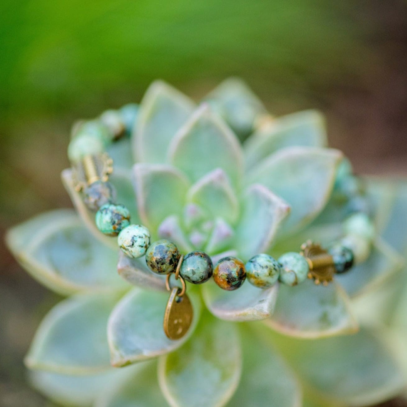 Handcrafted African Turquoise Bracelet