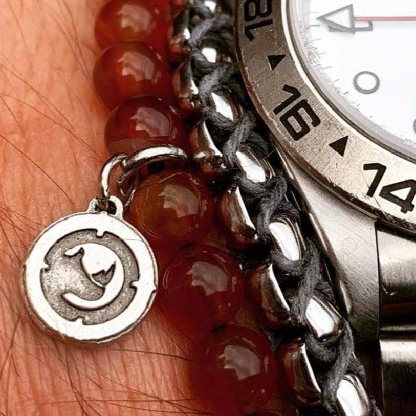 Saving The Survivors - Orange Agate Beaded Adjustable Bracelet